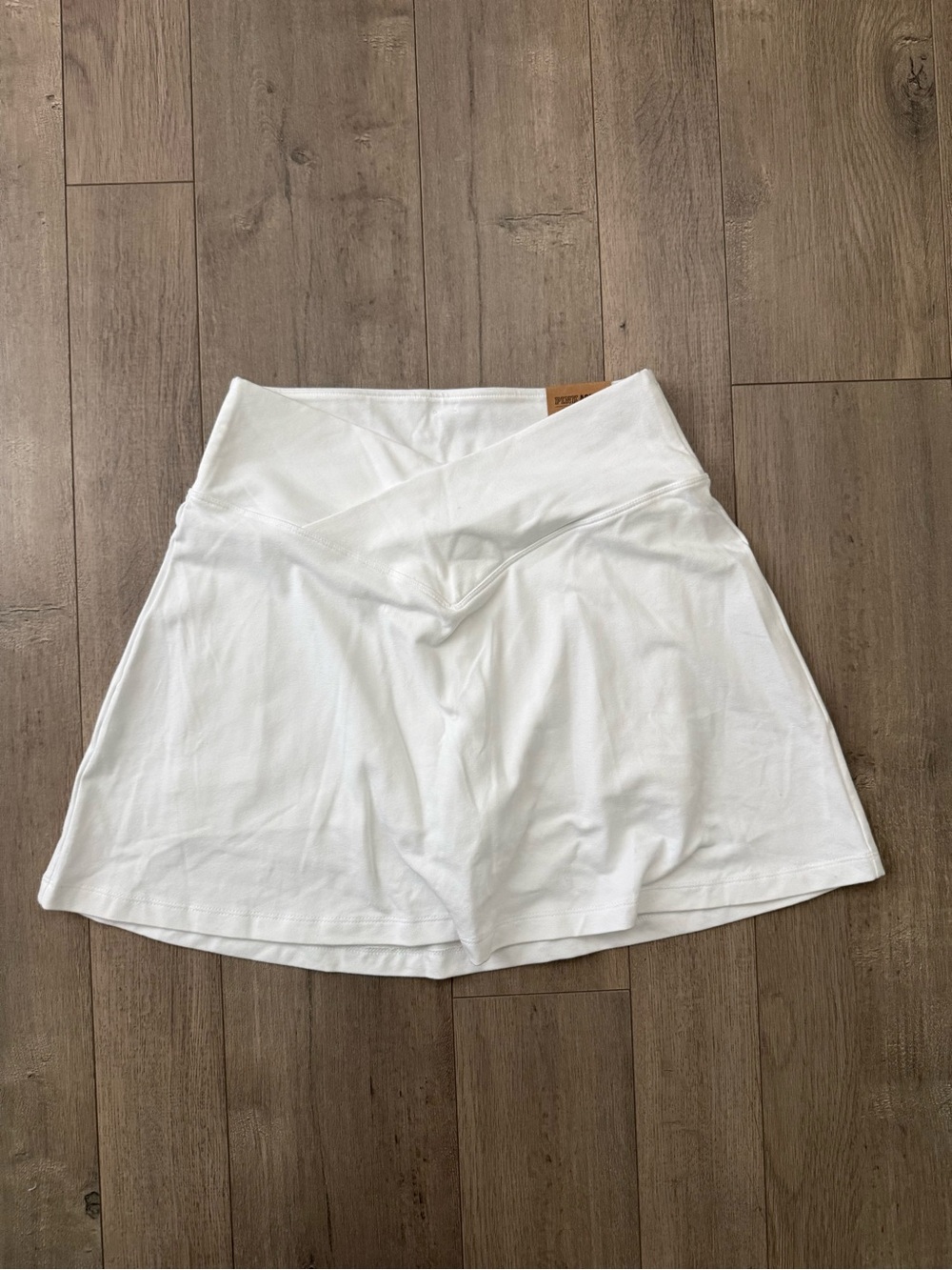 White Athletic High Waist V Crossover Skort NWT
